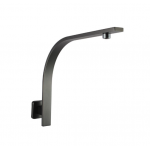 Aqua Gun Metal Square Gooseneck Wall Shower Arm